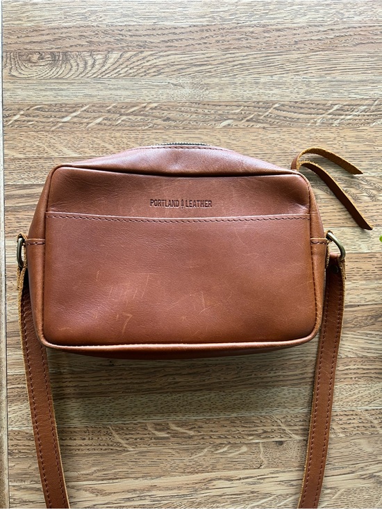 Portland Leather Handbags - Portland Leather Brown Leather Messenger Crossbody